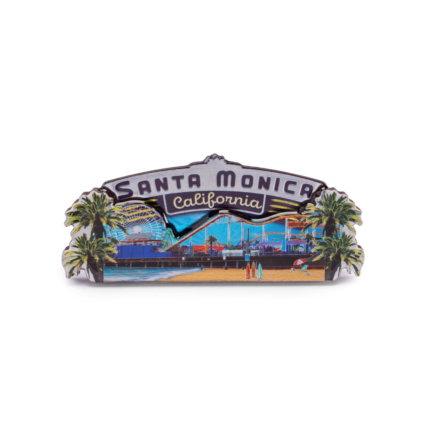 Santa Monica Pier Oil Magnet